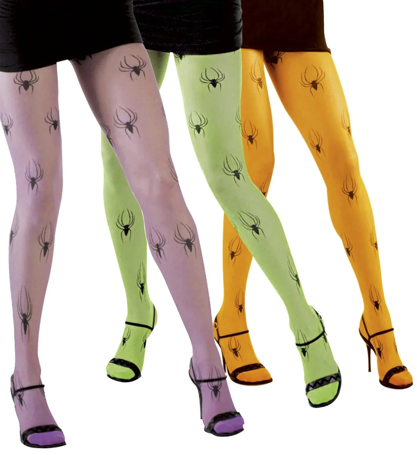 Pantys Fluorescentes con Arañas Medias y Pantys Widmann